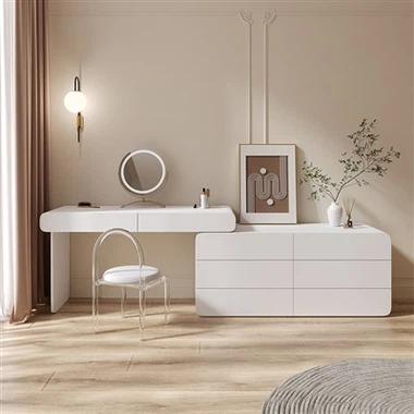 โต๊ะเครื่องแป้งสำหรับแต่งหน้าพร้อมกระจกและลิ้นชัก