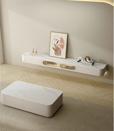 ตู้วางทีวีติดผนังสีกากี